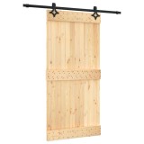 Cumpara ieftin Usa glisanta cu set feronerie, 100x210 cm, lemn masiv de pin