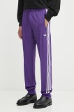 adidas Originals pantaloni de trening REAL ICON TP culoarea violet, cu imprimeu, JF2579