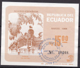 Ecuador 1985 Expozitie filatelica MI bl. 116 stampilat, Nestampilat