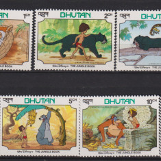 BHUTAN 1982 DESENE ANIMATE DISNEY MI. 781-787 MNH