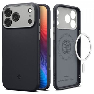 Husa MagSafe pentru Apple iPhone 17 Pro, Spigen, Caseology Nano Pop, Neagra foto