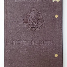 CARTE DE MUNCA ELIBERATA DE CENTRU TEHNIC INDUSTRUAL AL AERONAUTICEI , 1959