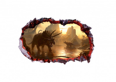 Sticker decorativ cu Dinozauri, 85 cm, 4390ST-1 foto