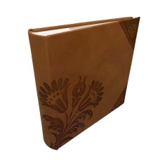Album foto flower, stocare 200 poze 10x15 cm, coperta flori decorative, diverse culori culoare maro deschis MultiMark GlobalProd foto