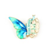 Brosa martisor fluture cu mesaj: Vestirea primaverii!