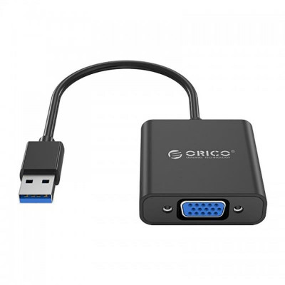 Cablu adaptor USB3.0 tata la VGA mama Orico UTV-BK negru 1920x1080P Windows foto
