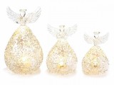 Cumpara ieftin Set 3 figurine Inger cu led 9x15 cm, 8x13 cm, 7x10 cm