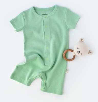 Salopeta cu pantaloni scurti - 100% bumbac organic - Mint, BabyCosy (Marime: 6-9 luni) foto