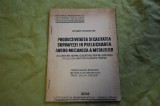 Aspirant Singer Max - Productivitatea si calitatea suprafetei 1956 Brasov