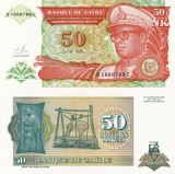 Bancnota Zair 50 Nouveaux Makuta 1993 UNC, Africa, Neutilizata