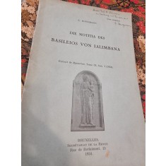 E. Honigmann - Die Notitia des Basileios von Ialimbana (cu dedicatie de la autor pentru Domnul N. Banescu)
