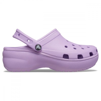 Saboți Crocs Women&amp;#039;s Classic Platform Clog Mov - Orchid foto