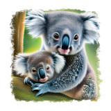 Cumpara ieftin Sticker decorativ, Koala, Gri, 55 cm, 9735ST, Oem