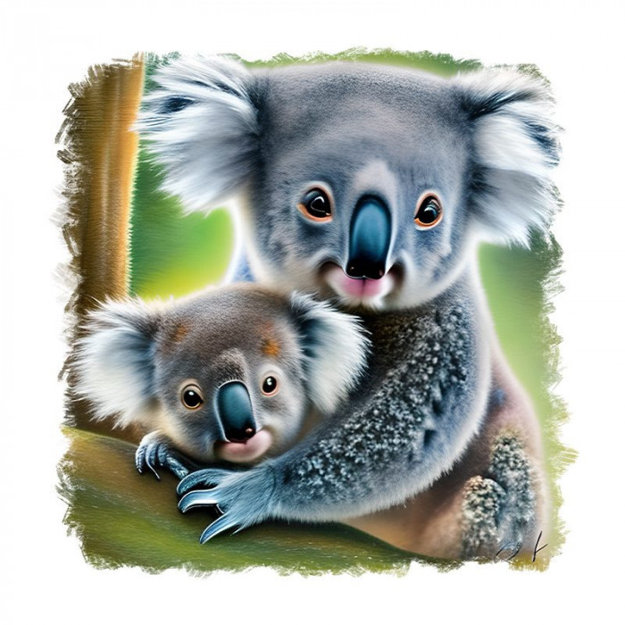 Sticker decorativ, Koala, Gri, 55 cm, 9735ST