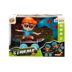 Figurina pe skateboard cu telecomanda, Xtreme Acrobatic Skateboard