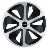 Set 4 capace roti Roco Gri-Negru R17 pentru gama auto Smart, Autohelix MSA