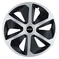 Set 4 capace roti Roco Gri-Negru R17 pentru gama auto Smart