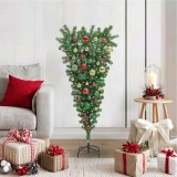 VidaXL Brad de Crăciun artificial cu lumini, cu bile, cu design răsturnat 3396850