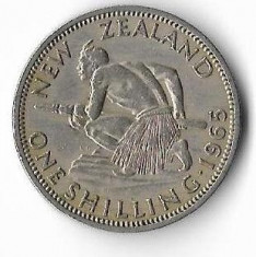Moneda 1 shilling 1965 - Noua Zeelanda foto