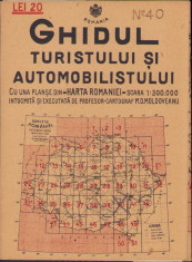 Ghidul turistului si automobilistului harta nr 40 Buzau Ramnicu Sarat 1936 foto