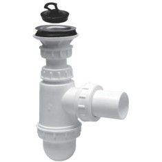 Sifon tip butoias, mare, din plastic, pentru lavoar, 1"1/2