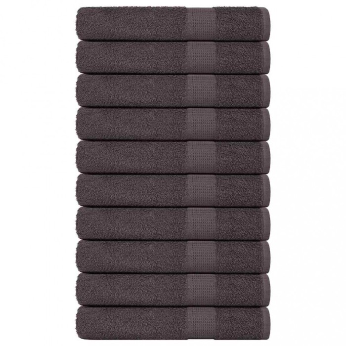vidaXL Prosoape pentru saună 10 buc Antracit 360 g/m&sup2; 100% bumbac 136695