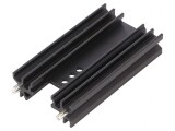 Radiator extrudat negru 63mm TO202/TO218/TO220/TOP3
