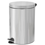 Cos de gunoi cu pedala, capacitate 20 litri, insertie ignifuga, argintiu, PowerX