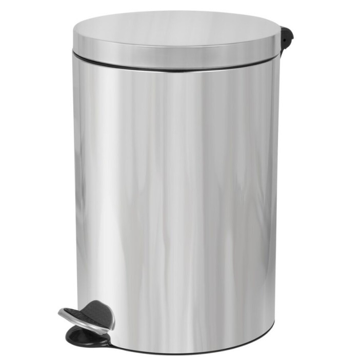 Cos de gunoi cu pedala, capacitate 20 litri, insertie ignifuga, argintiu, PowerX
