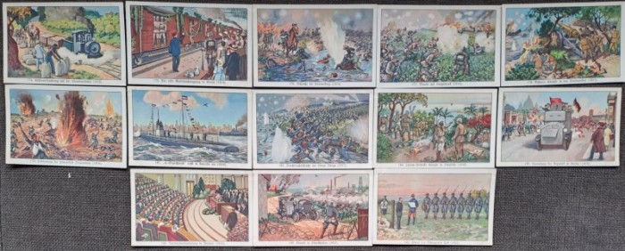 Lot (11) 13 Cartonase Margarina Teuta 1932 seria 1000 de ani de istorie germana