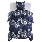 Cumpara ieftin Set husă pilotă model floral bleumarin 140x220/60x70 cm
