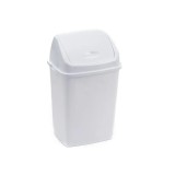 Cumpara ieftin Cos gunoi mic Kingfisher, 1L, alb, baie/bucatarie, interior, plastic, 15x18.5x28 cm