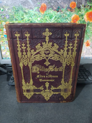 Biblia Die Bibel oder die Heilige Schrift des Alten u. Neuen Testaments 1860 199 foto