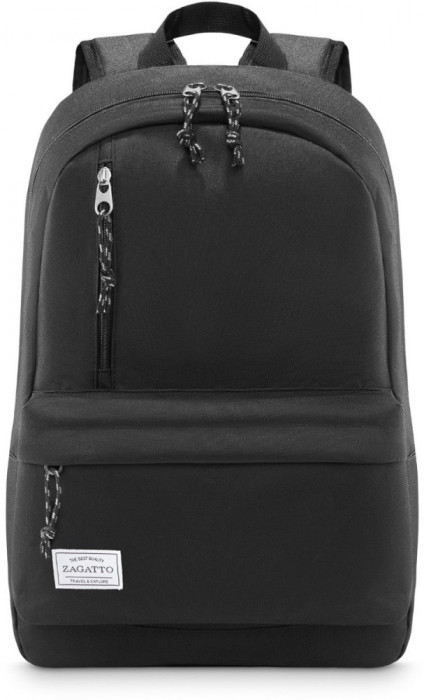 Rucsac urban, Zagatto&reg;, ZG788, Compatibil laptop, 40x30x15 cm, Negru