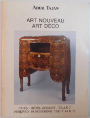 ART NOUVEAU, ART DECO, PARIS - HOTEL DROUOT - SALLE 7, VENDREDI de ADER TAJAN, 19 NOVEMBRE 1993 foto