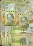 Lot Venezuela 100 x 50 bolivari bolivares ani diferiti VG-F-VF, America Centrala si de Sud