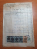 Factura din anii &#039;40 - flancata cu 51 timbre fiscale