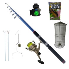 Set lanseta telescopica Fishing 3 m, mulineta LC 140 , nada, senzor Fish si accesorii