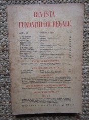 Revista Fundatiilor Regale - Anul IX 1FEBRUARIE 1942 Nr. 2
