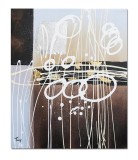 Cumpara ieftin Tablou abstract pictat manual, Lumi paralele, 60x50cm ulei pe panza in relief, gata de agatat pe perete