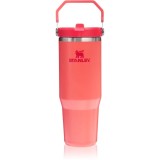 Stanley IceFlow&trade; Flip Straw Tumbler sticlă inoxidabilă pentru apă Hot Coral 890 ml