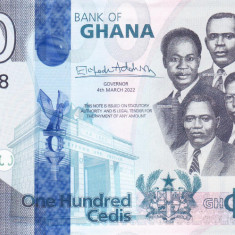 Bancnota Ghana 100 Cedis 2022 - P51 UNC