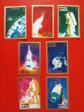 AJMAN, APOLLO 16 - SERIE COMPLETĂ MNH, Nestampilat