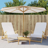 Set 2 Prosoape Plajă vidaXL, Bumbac 60x135cm, Alb, 400 GSM, Uscare Rapidă, Antiderapant