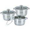 Set 3 oale inox Bohmann, capace sticla incluse, Argintiu