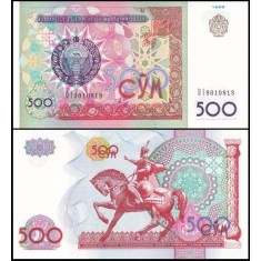 Uzbekistan 1999 - 500 som, necirculata