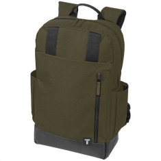 Rucsac Laptop, Everestus, CU, 15.6 inch, 300D poliester cu tarpaulin, masliniu, saculet de calatorie si eticheta bagaj incluse foto