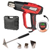 Pistol cu aer cald 2000W cu LCD, 2 trepte, 5 accesorii si valiza