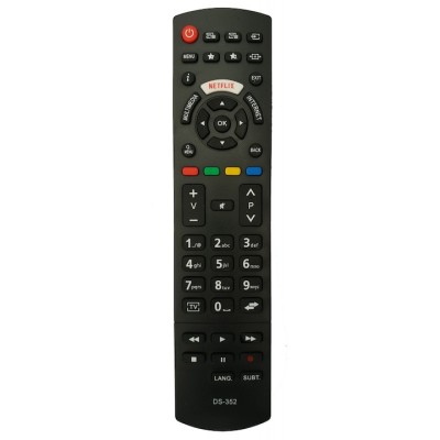 Telecomanda pentru LCD, compatibila Panasinic, DS-352, cu buton Netflix,, neagra foto
