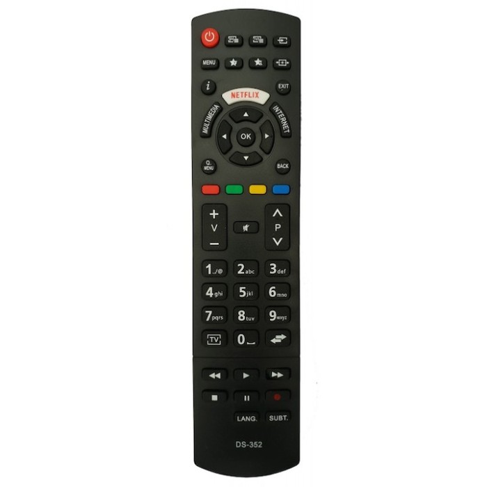 Telecomanda pentru LCD, compatibila Panasinic, DS-352, cu buton Netflix,, neagra